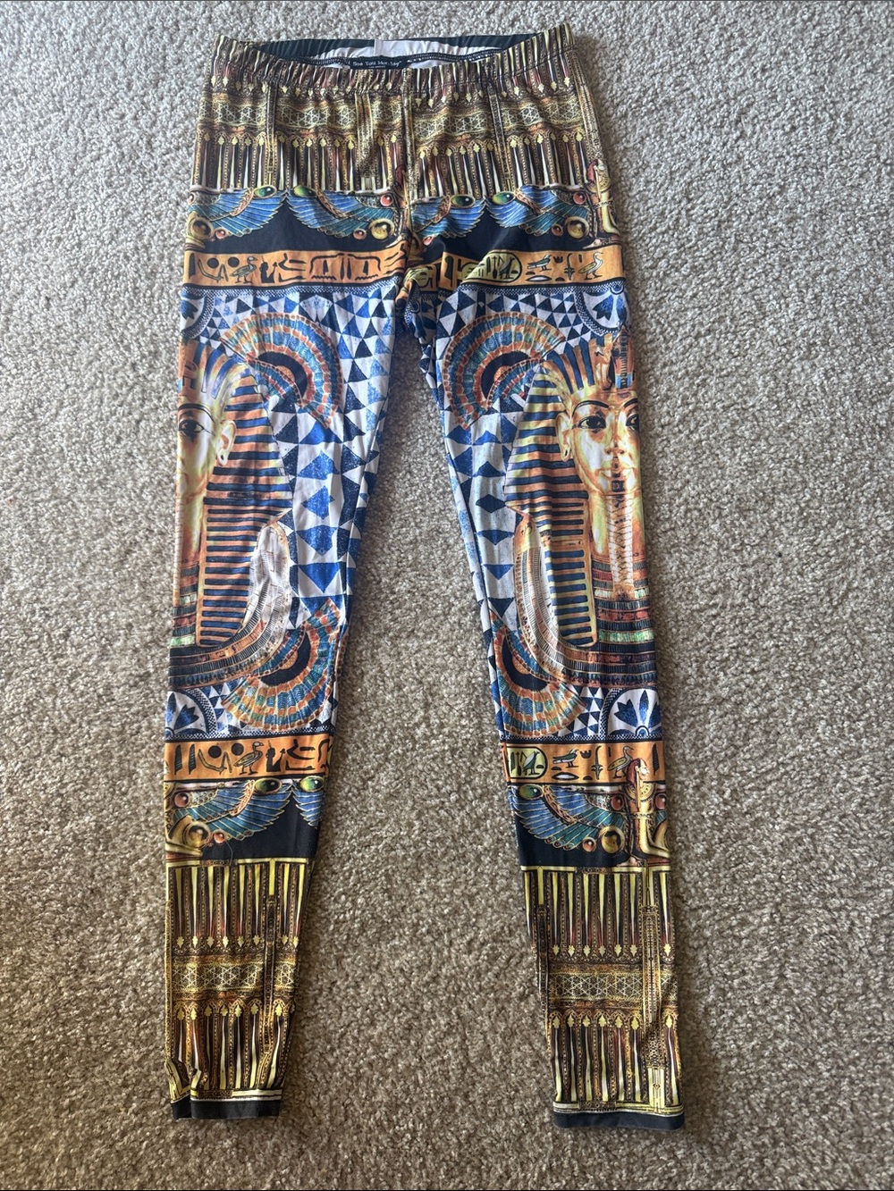 See Your Monday Women’s Egyptian Pharaoh Print Leggings - MEDIUM
